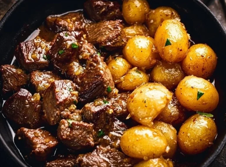 Garlic Butter Beef Bites with Potatoes