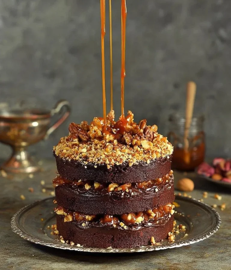 Mini Chocolate, Nutella Ganache & Hazelnut Praline Layer Cake