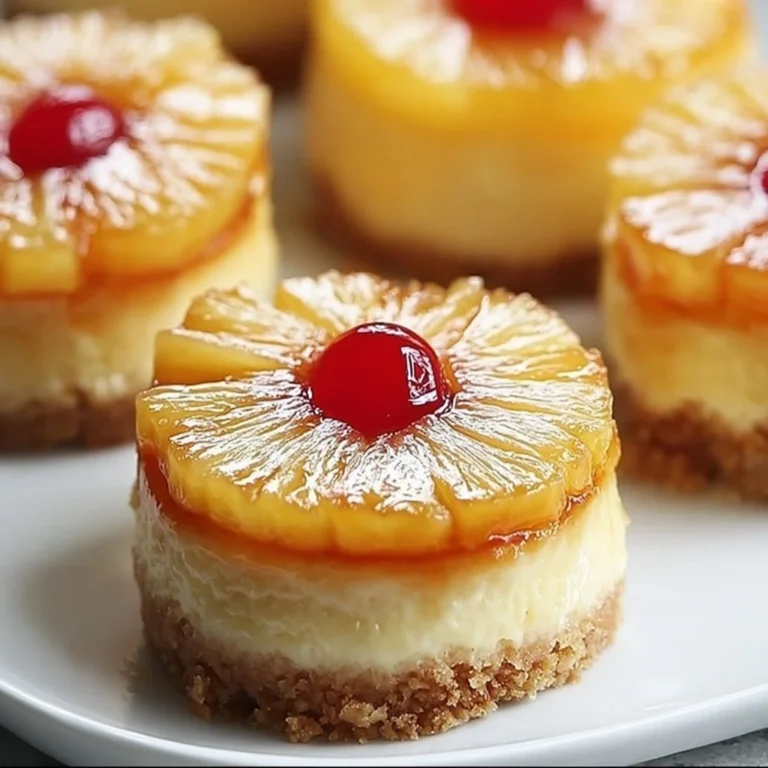 Mini Pineapple Upside-Down Cheesecakes