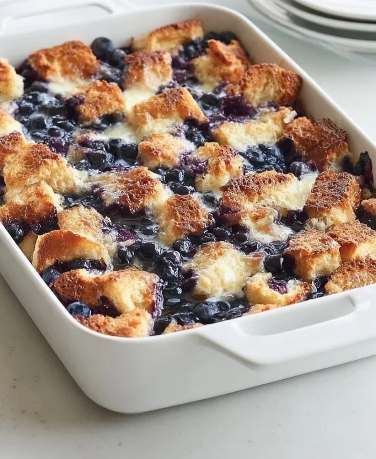 Quick Blueberry French Toast Casserole