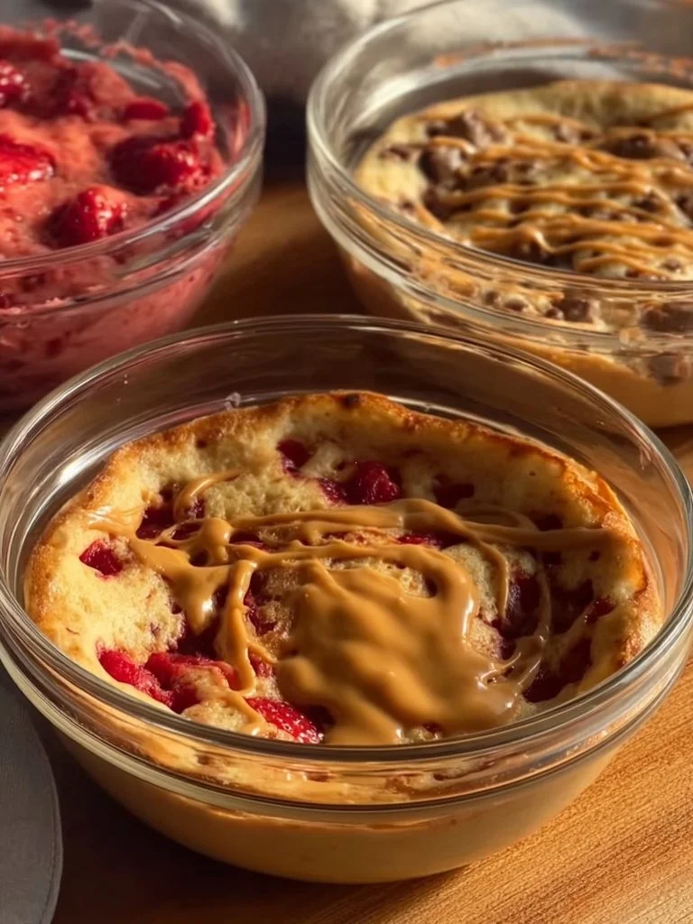 Single Serving Fluffy Baked Protein Pancake Bowls