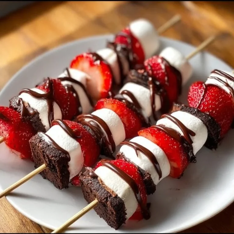 Strawberry Brownie Kabobs