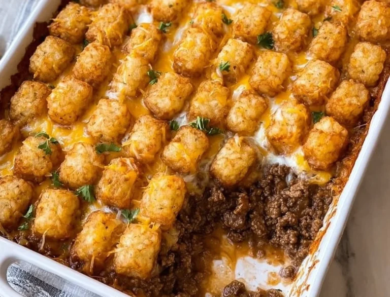 Tater Tot Casserole with Ground Beef