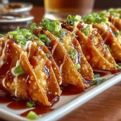 Applebee's Chicken Wonton Tacos served in crispy wonton shells