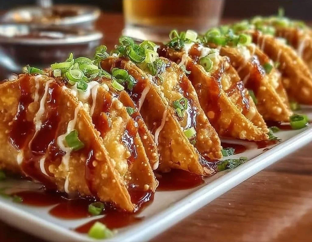 Applebee's Chicken Wonton Tacos served in crispy wonton shells