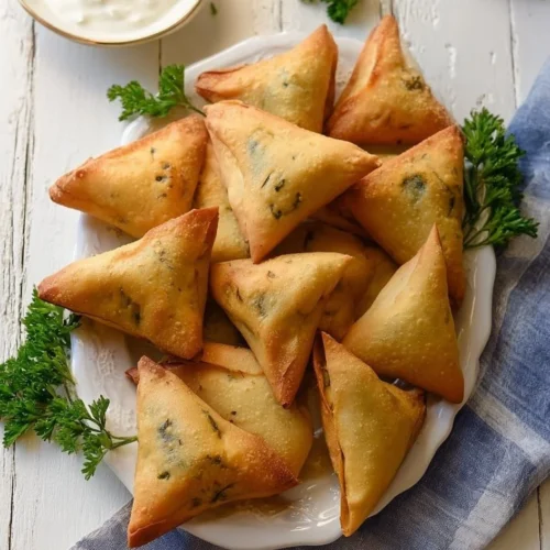 Authentic Lebanese Spinach Pies (Fatayer) with fresh spinach filling