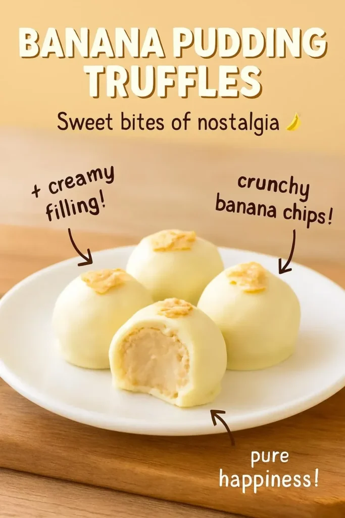 Delicious banana pudding truffles displayed on a plate