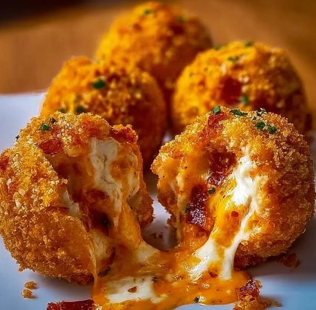 Buffalo Chicken Bombs featuring turkey bacon and mozzarella, perfect for game day snacking.