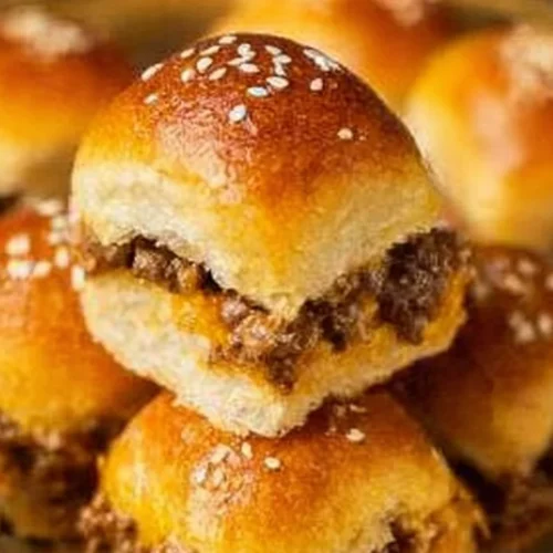 Delicious cheeseburger sliders on a platter for a quick meal or party