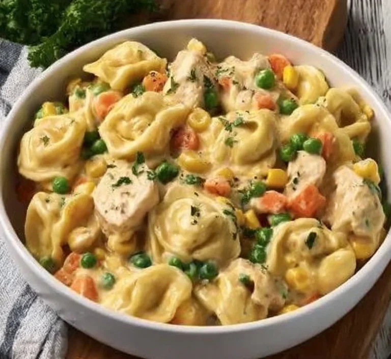Crockpot Cheddar Chicken Pot Pie Tortellini – Creamy, Cozy & Family-Friendly