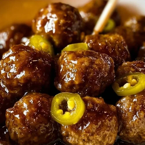 Crockpot Mississippi Meatballs served in a bowl with sauce and herbs