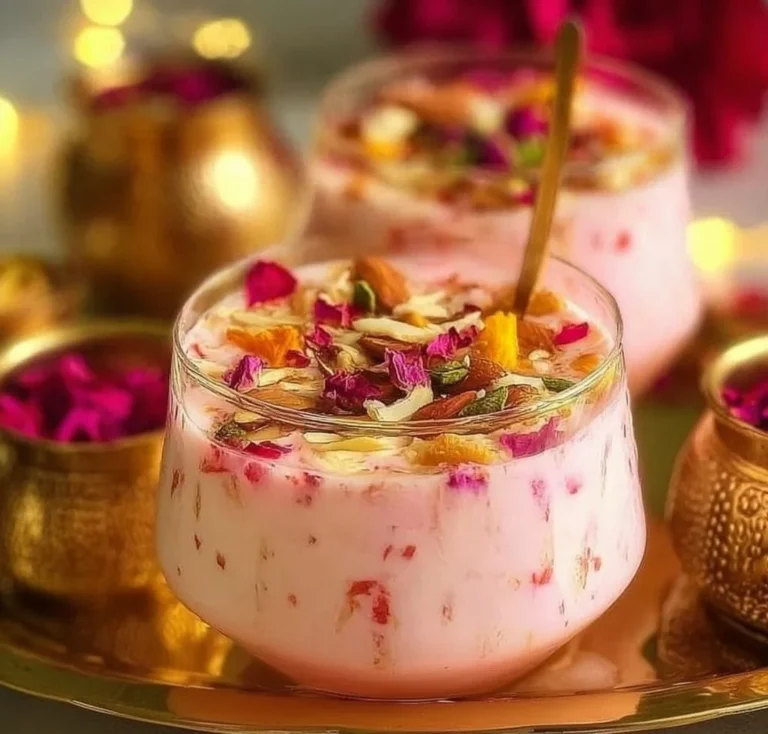 Delightful Rose Rasmalai Falooda for Festive Celebrations
