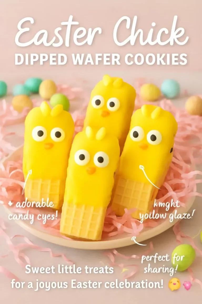 Easter chick dipped wafer cookies are a fun and easy way to make a special Easter treat the kids will love! They’re m…