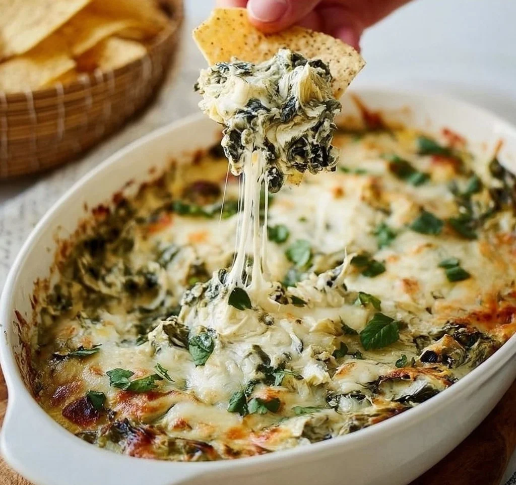 Easy Baked Spinach Artichoke Dip