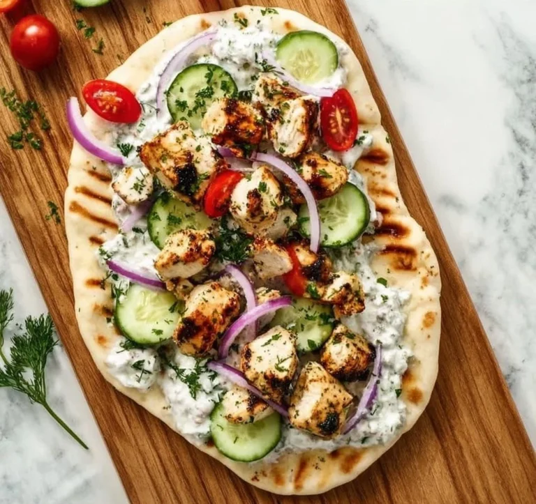 Greek Chicken Flatbread