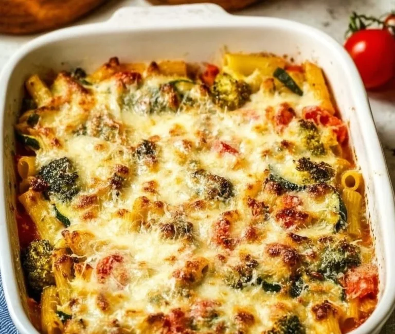 Healthy Mediterranean Vegetable Pasta Bake