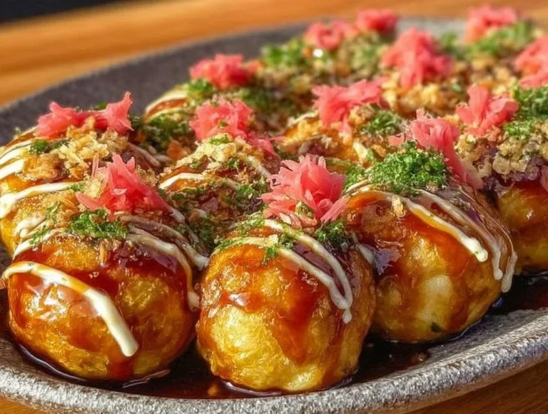 Japanese Octopus Balls with Savory Sauces