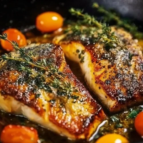 Delicious Mediterranean baked fish recipe with fresh herbs and vegetables