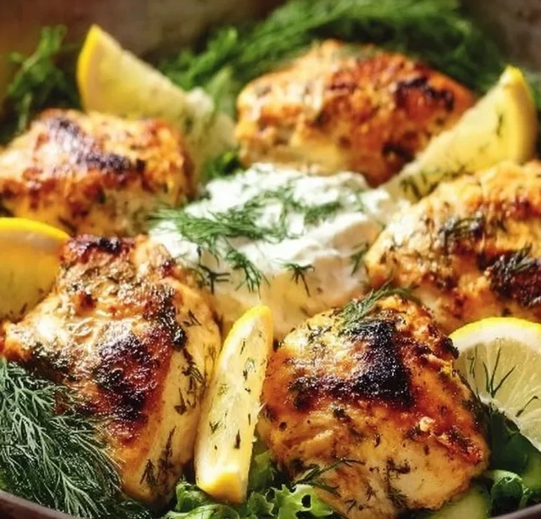 Mediterranean Lemon-Dill Chicken Bowls