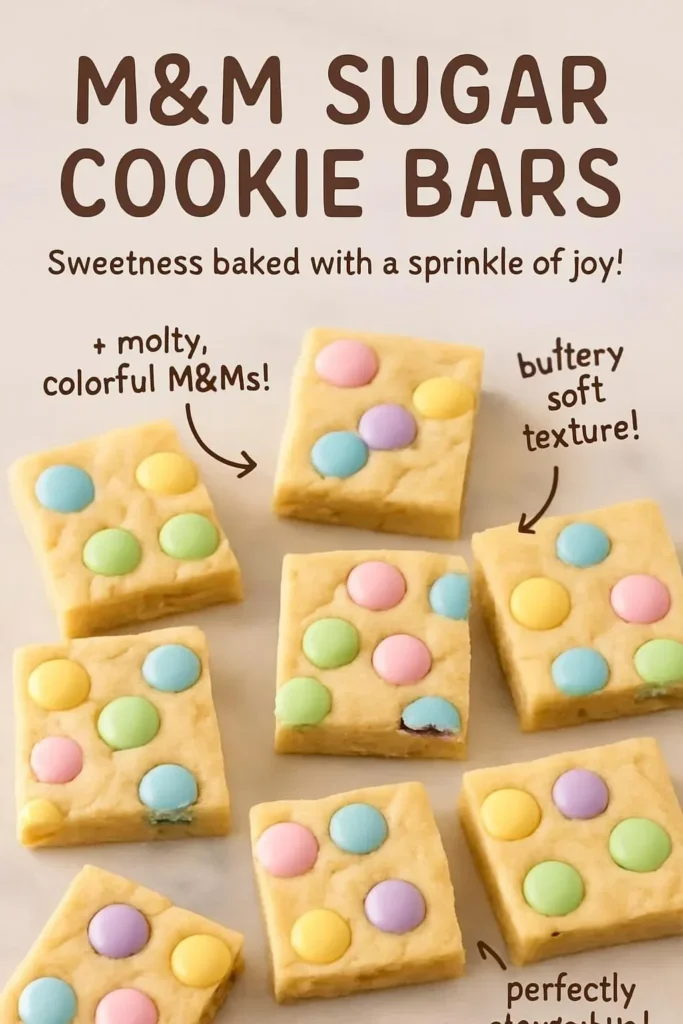 M&M Sugar Cookie Bars
