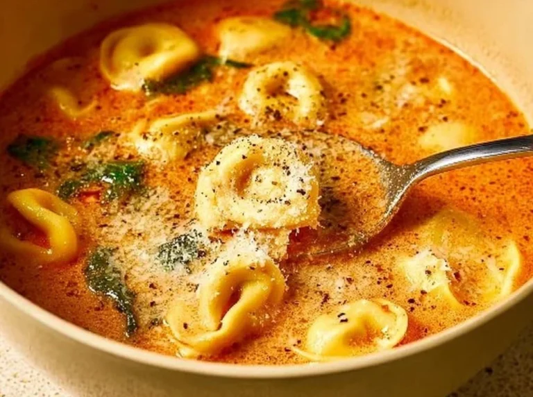 Parmesan Tomato Tortellini Soup