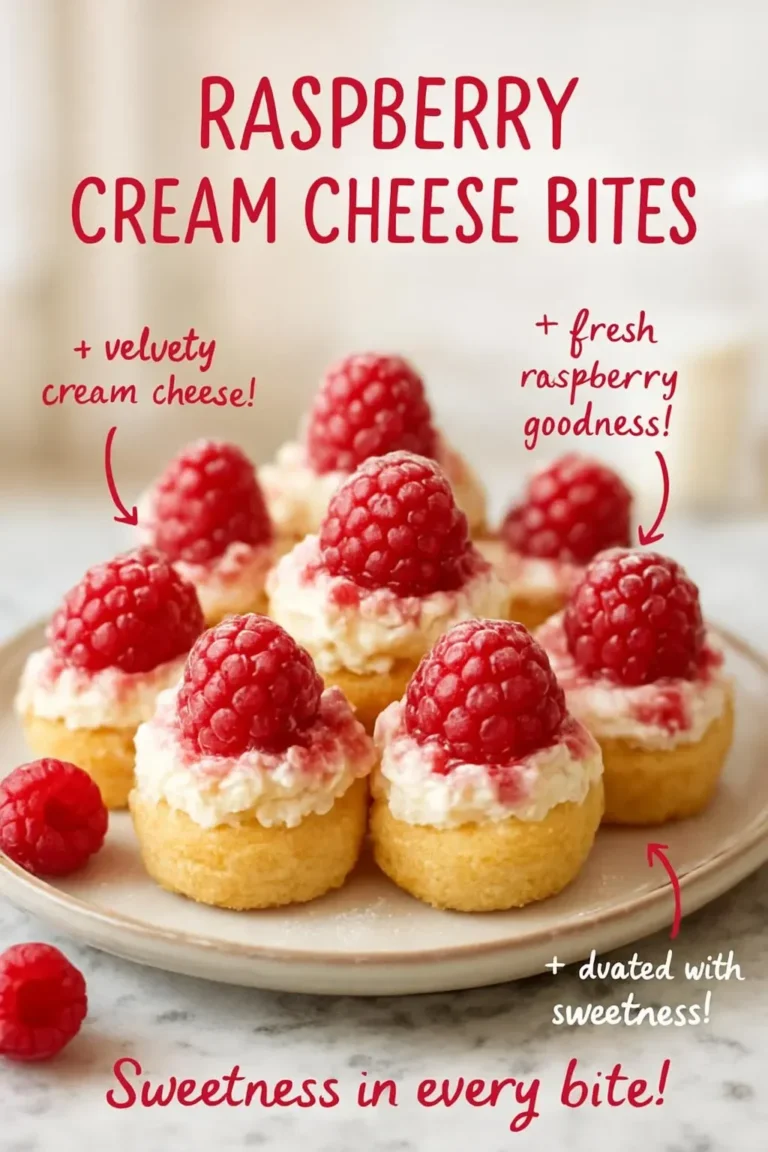 Raspberry Cream Cheese Bites