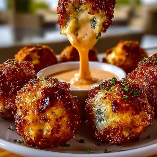 Delicious Reuben Balls served with Spicy Thousand Island Dipping Sauce