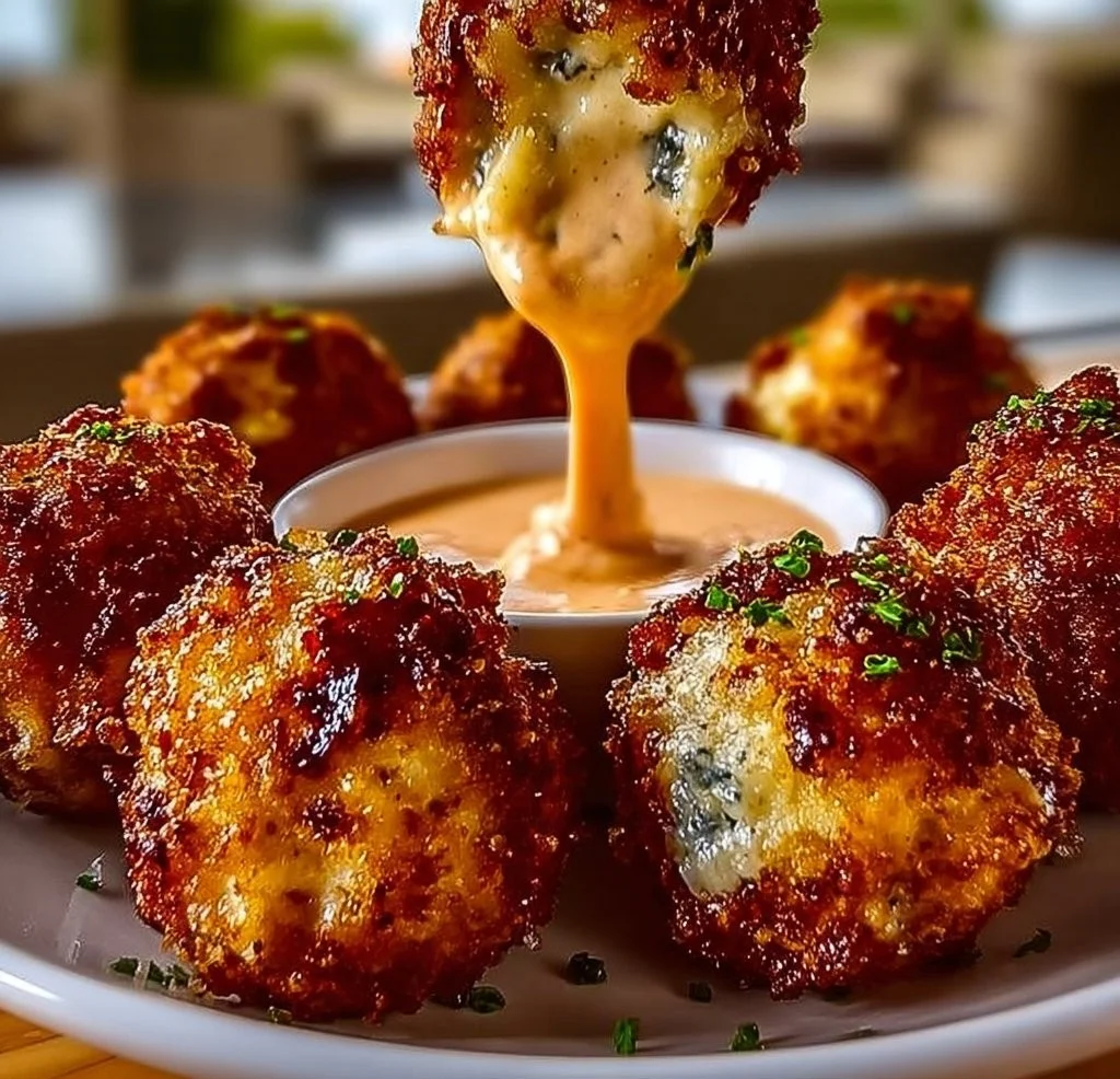 Delicious Reuben Balls served with Spicy Thousand Island Dipping Sauce
