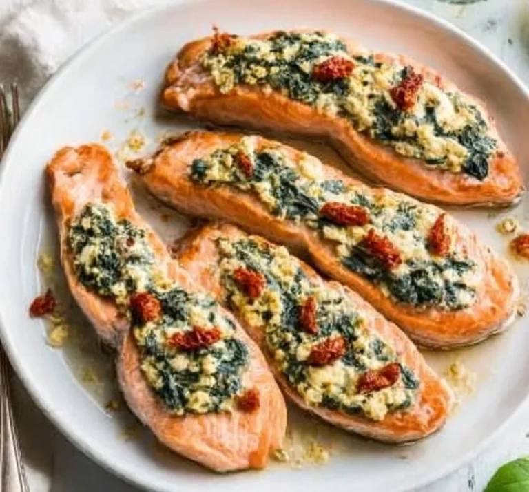 Stuffed Salmon With Spinach & Feta (30 minutes!)