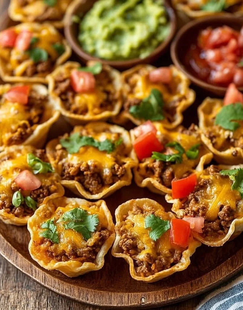 Plate of delicious Taco Ranch Bites ready to be served.