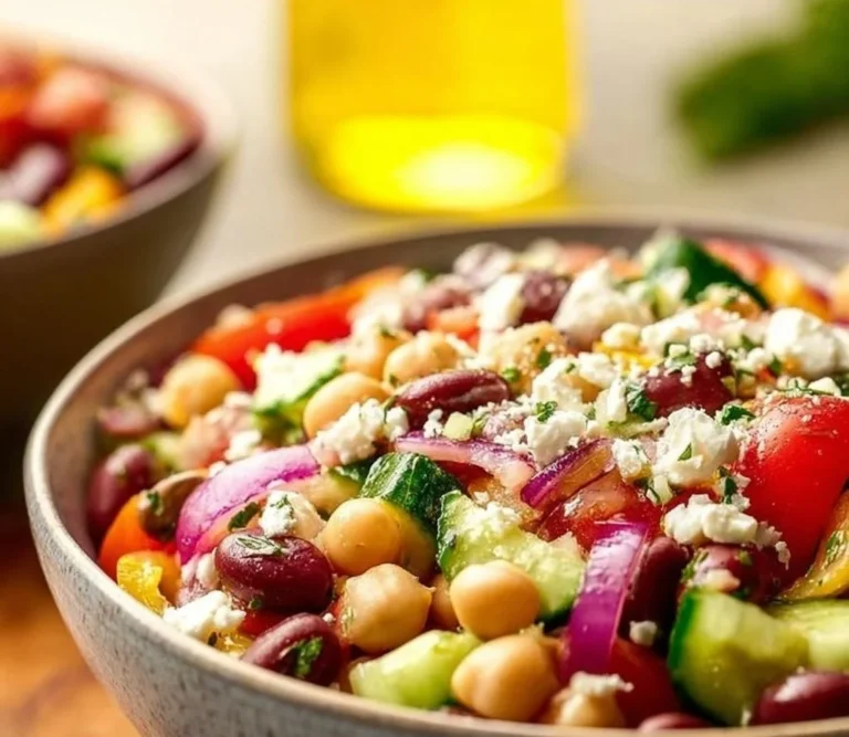Vibrant Mediterranean Bean Salad with Feta