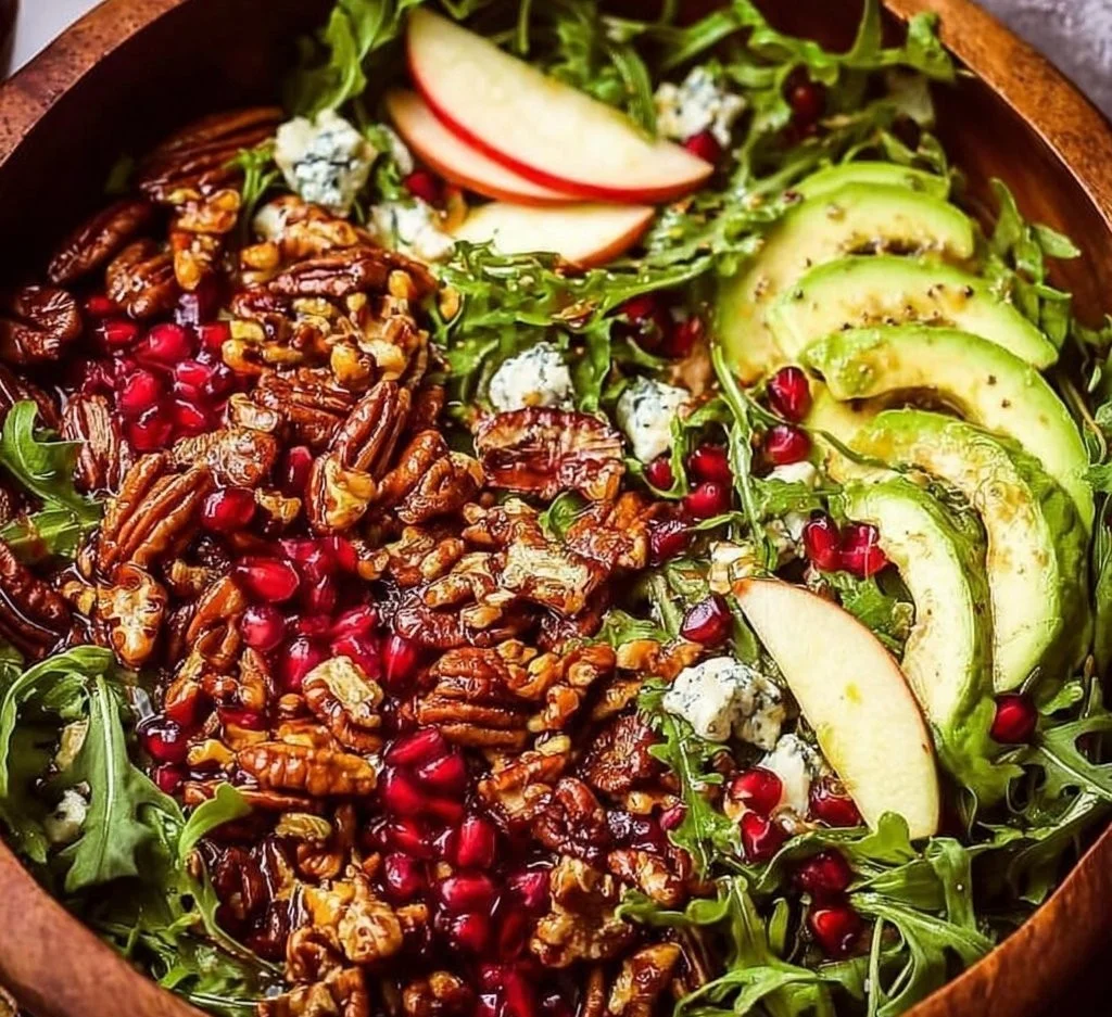 Winter Christmas Salad with Honey Mustard Dressing
