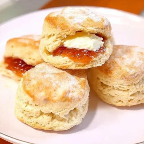 Delicious air fryer buttery scones with a golden-brown crust