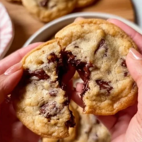 Air Fryer chocolate chip cookies on a cooling rack, delicious and golden brown.
