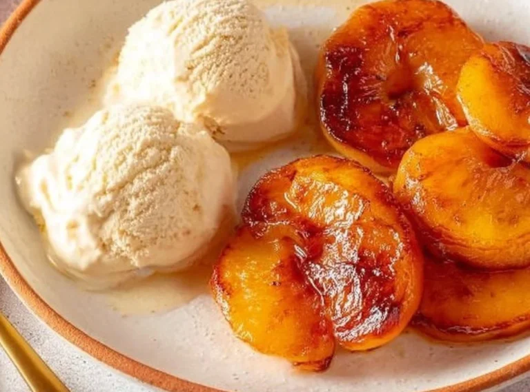 Air Fryer Cinnamon Butter Peaches