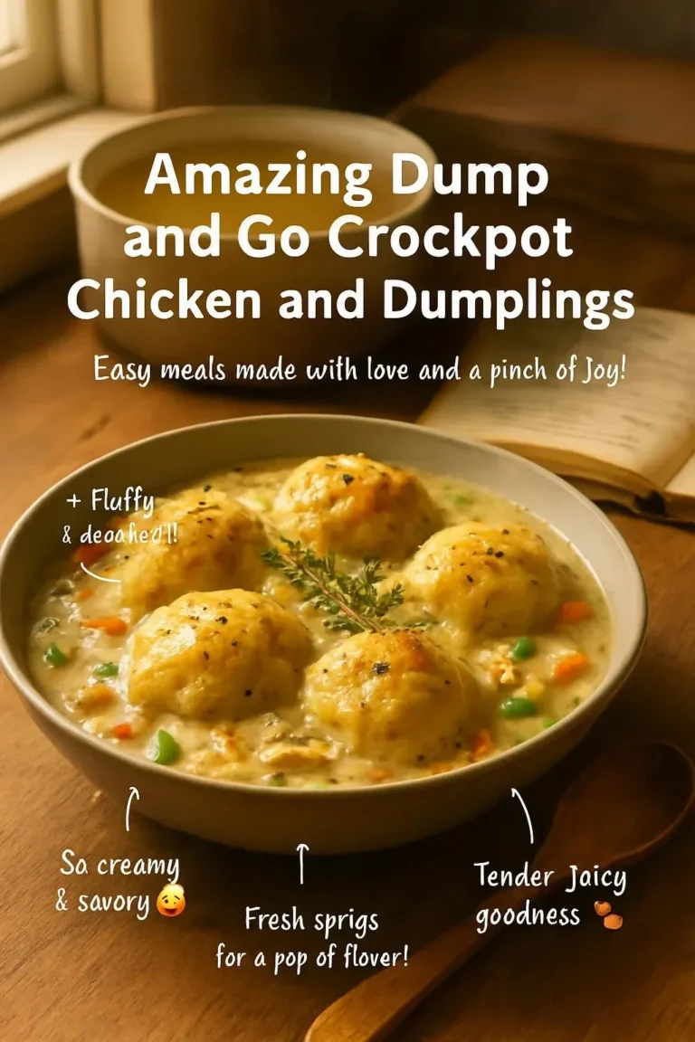 Amazing Dump and Go Crockpot Chicken and Dumplings