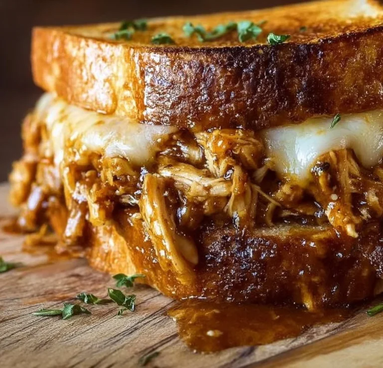 BBQ Chicken Grilled Cheese Sandwich
