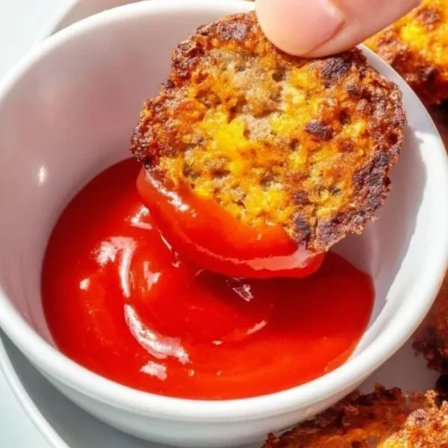 Delicious cheeseburger bites served on a platter with dipping sauce.