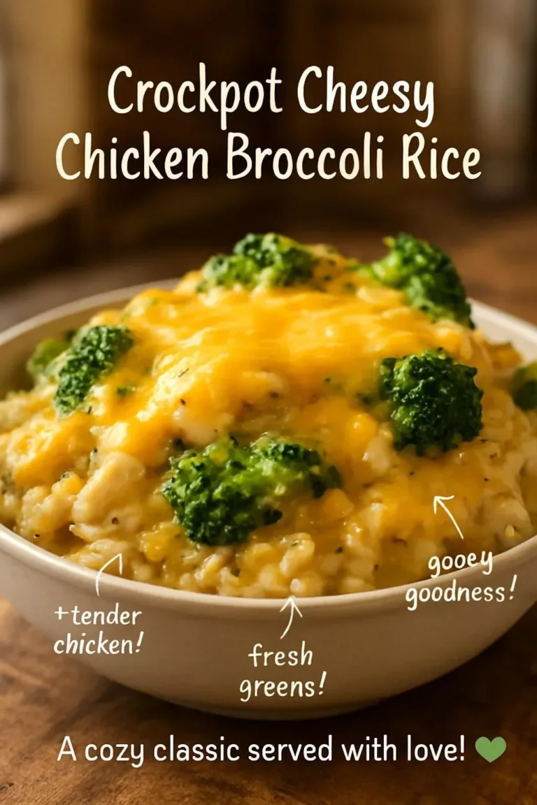 Crockpot Cheesy Chicken Broccoli Rice