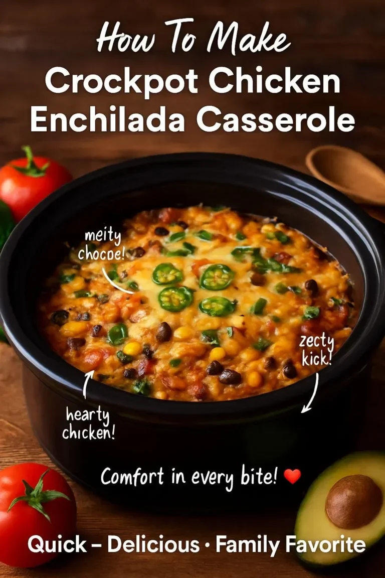 Crockpot Chicken Enchilada Casserole