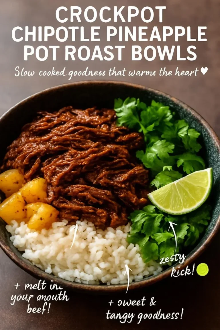 Crockpot Chipotle Pineapple Pot Roast Bowl