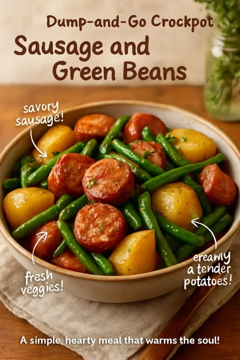 Crockpot Sausage and Green Beans