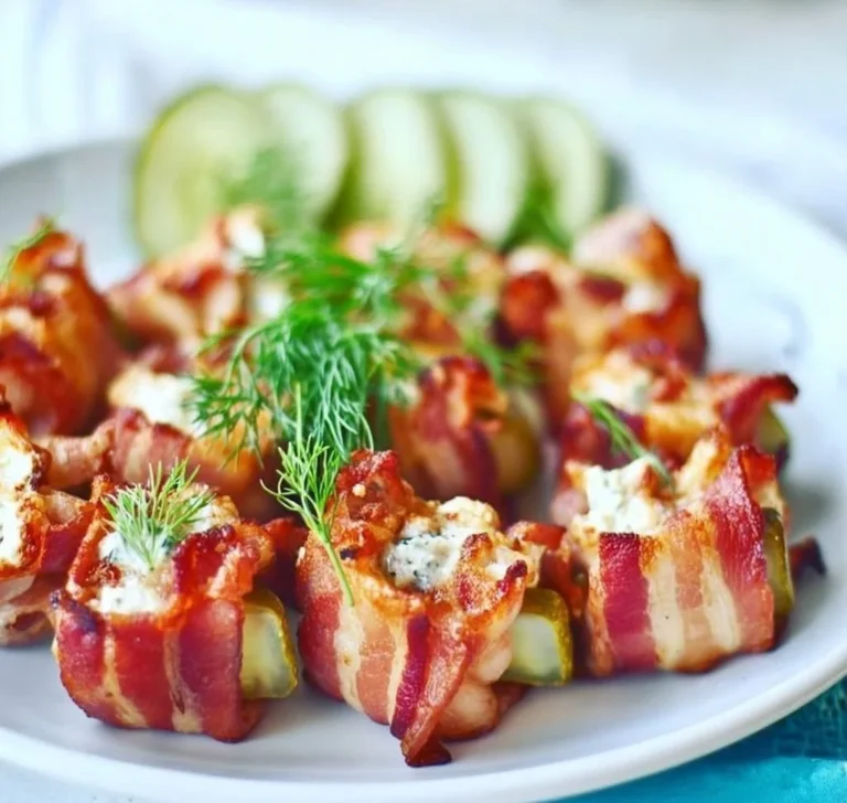Dill Pickle Bacon Roll Ups