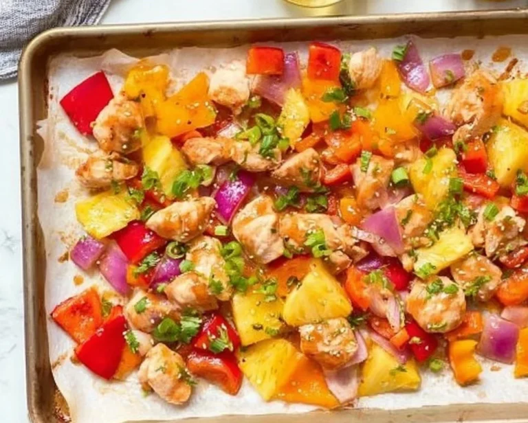 Hawaiian Chicken Sheet Pan Dinner
