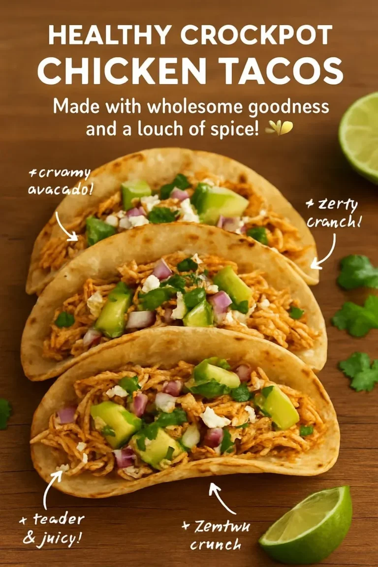 Healthy Crockpot Chicken Tacos