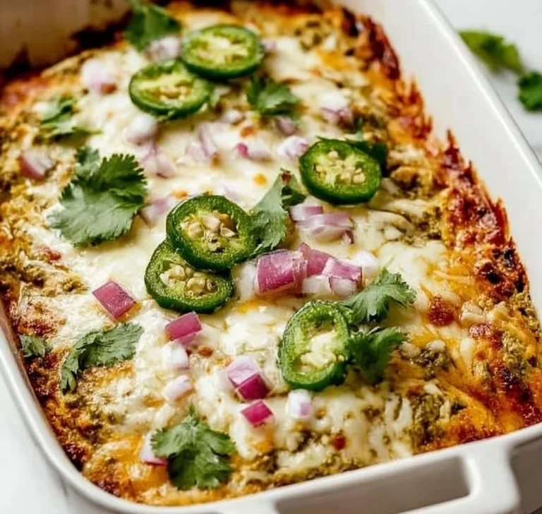Healthy Salsa Verde Chicken Casserole