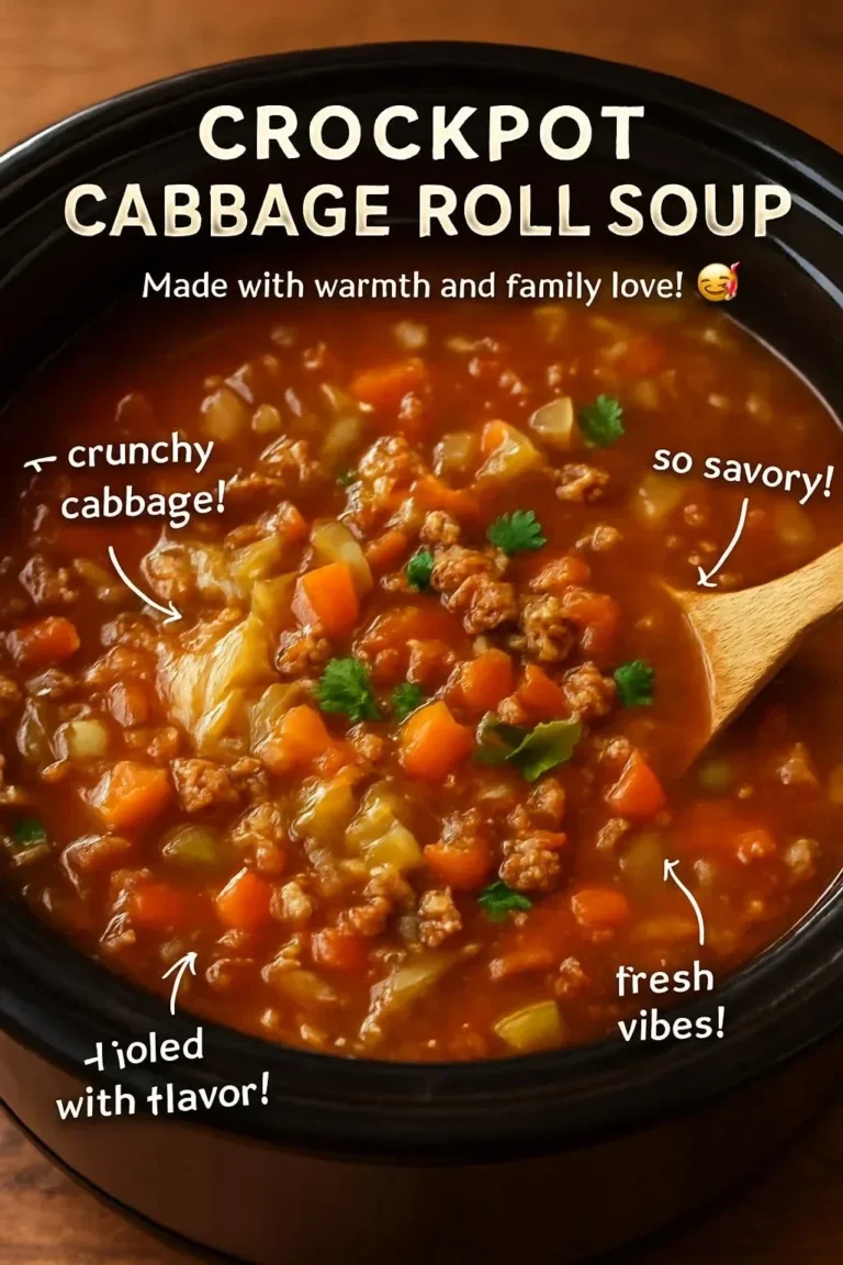 Hearty Crockpot Cabbage Roll Soup for Cozy Family Dinners