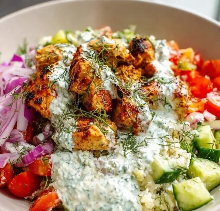 High Protein Mediterranean Lemon-Dill Chicken Bowls (Easy & Meal Prep Friendly)
