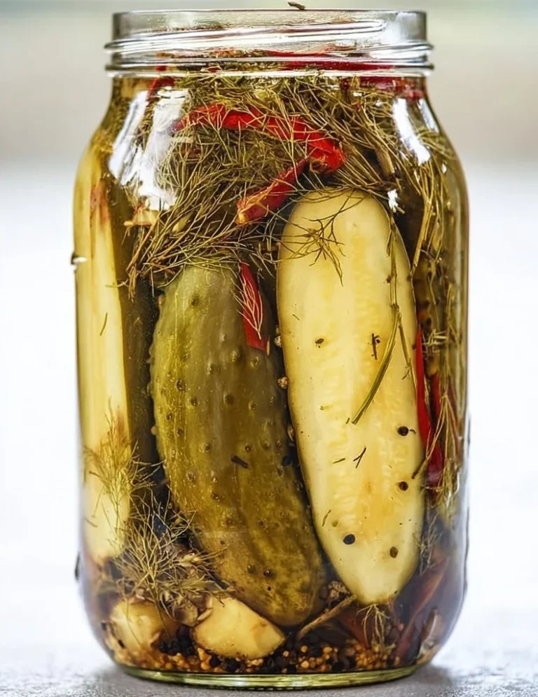 Homemade Spicy Garlic Dill Pickles