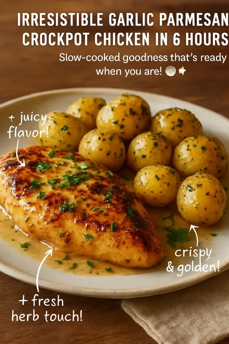 Irresistible Garlic Parmesan Crockpot Chicken in 6 Hours